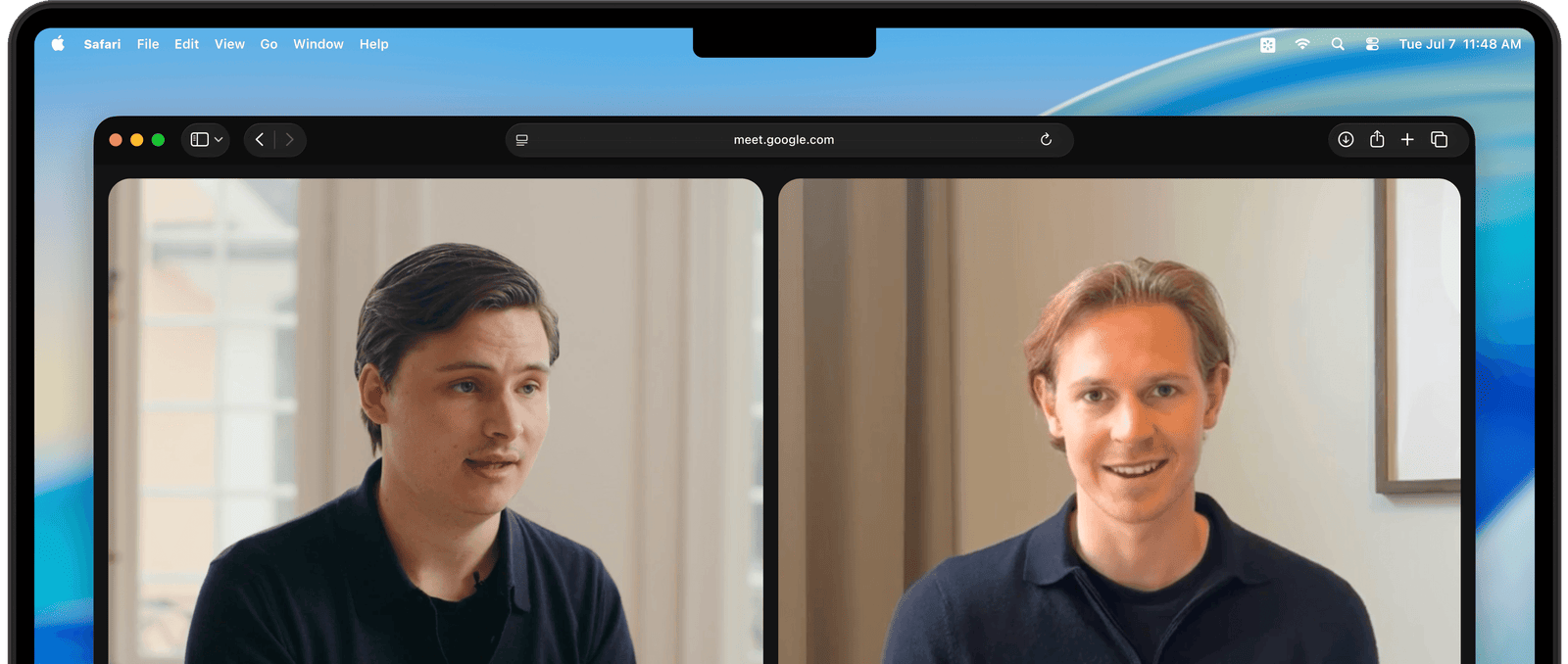 Scape dynamic island recording frame on a Mac.
